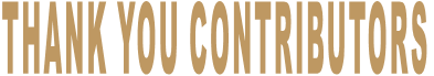 THANK YOU CONTRIBUTORS